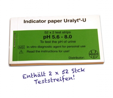 Basen Indikatorpapier Uralyt-U (Block mit 104 Teststreifen)